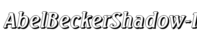 AbelBeckerShadow-Italic font preview