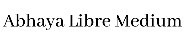 Abhaya Libre Medium font preview