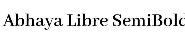 Abhaya Libre SemiBold font preview