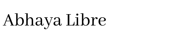 Abhaya Libre font preview