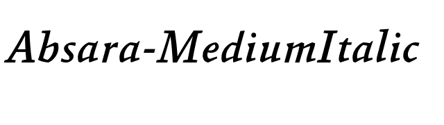 Absara-MediumItalic font preview