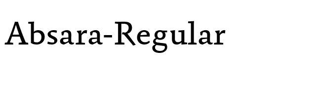 Absara-Regular font preview