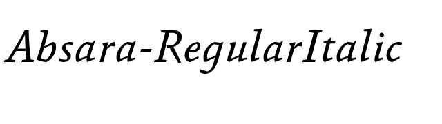 Absara-RegularItalic font preview
