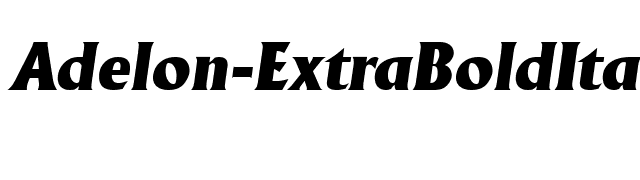 Adelon-ExtraBoldIta font preview
