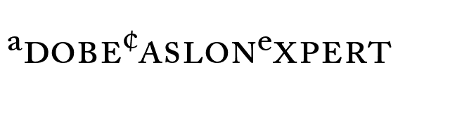 AdobeCaslonExpert font preview