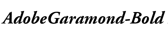 AdobeGaramond-Bold Italic font preview