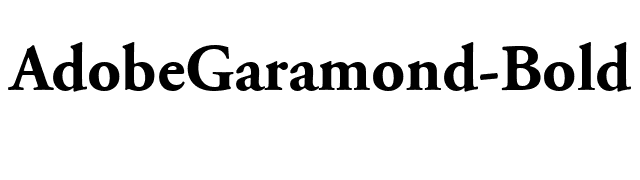 AdobeGaramond-Bold font preview