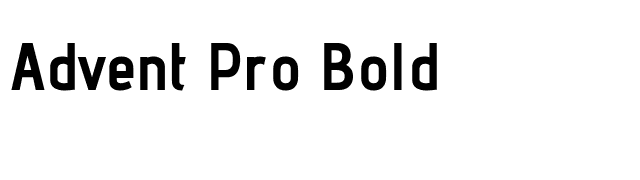 Advent Pro Bold font preview