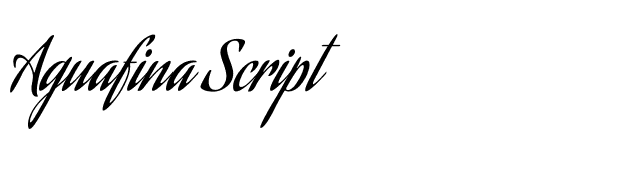 Aguafina Script font preview