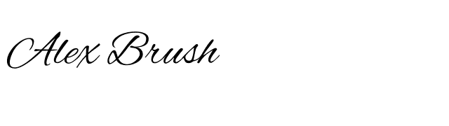 Alex Brush font preview
