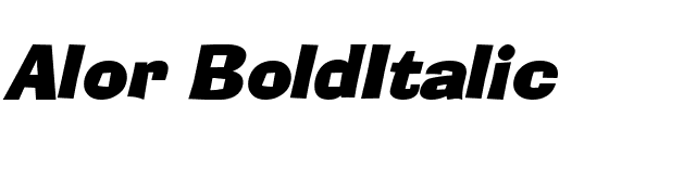 Alor BoldItalic font preview