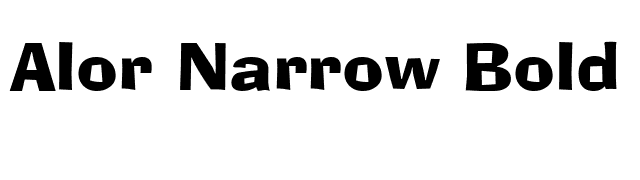Alor Narrow Bold font preview