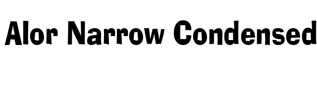 Alor Narrow Condensed Bold font preview