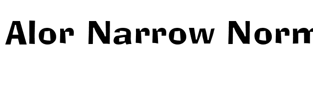 Alor Narrow Normal font preview