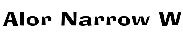Alor Narrow Wide Normal font preview