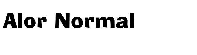 Alor Normal font preview