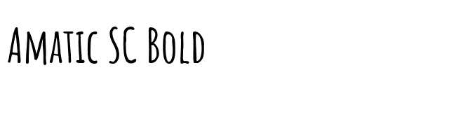 Amatic SC Bold font preview