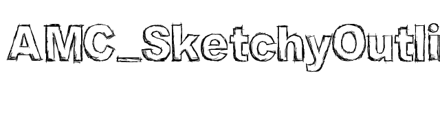 AMC_SketchyOutlines font preview
