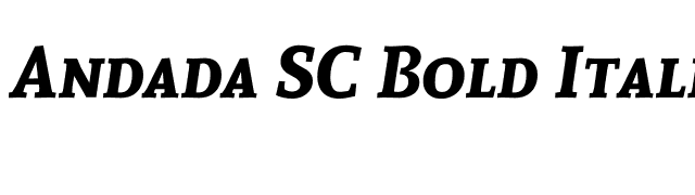 Andada SC Bold Italic font preview