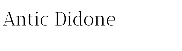 Antic Didone font preview