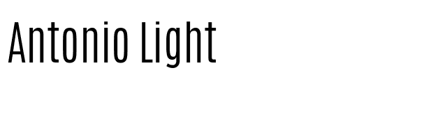 Antonio Light font preview