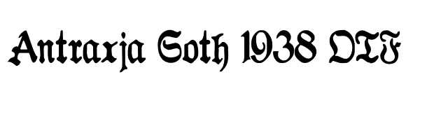 Antraxja Goth 1938 OTF font preview