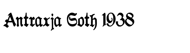 Antraxja Goth 1938 font preview