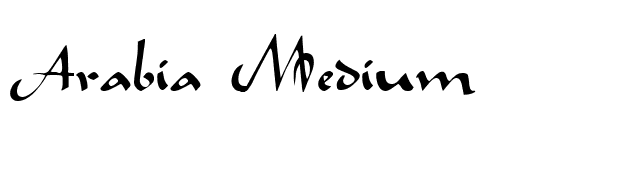 Arabia Medium font preview