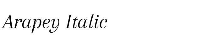 Arapey Italic font preview