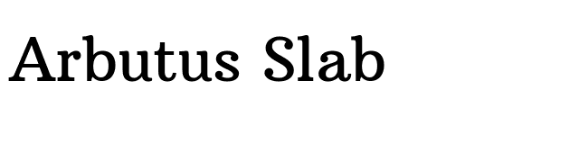 Arbutus Slab font preview