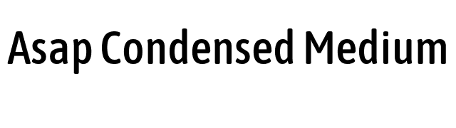 Asap Condensed Medium font preview