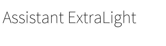 Assistant ExtraLight font preview