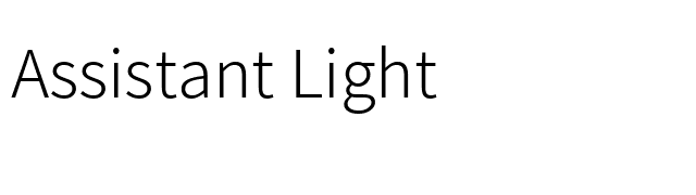 Assistant Light font preview