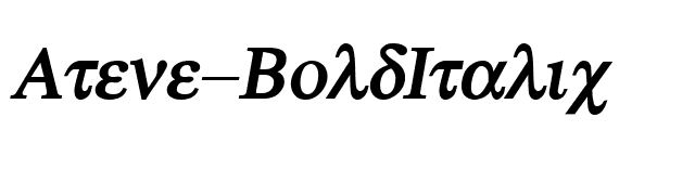 Atene-BoldItalic font preview