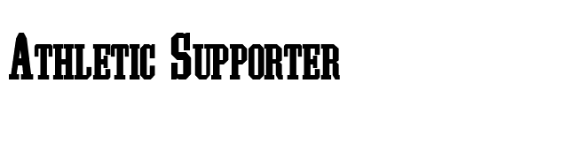 Athletic Supporter font preview