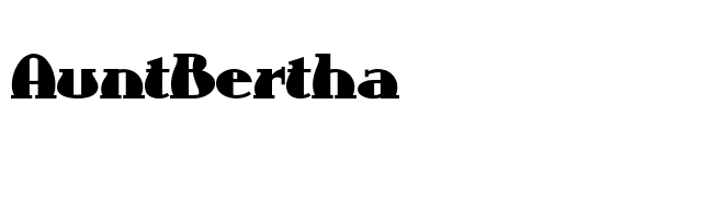 AuntBertha font preview