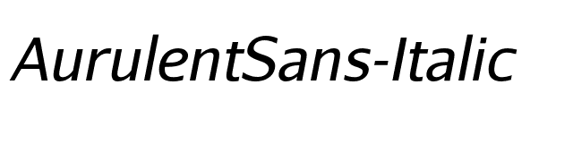 AurulentSans-Italic font preview