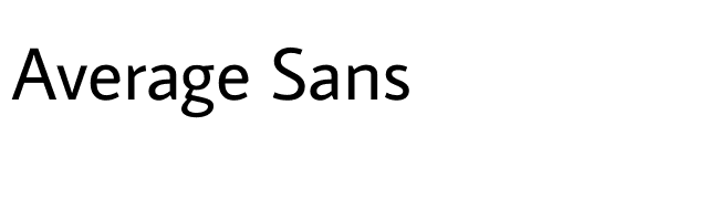Average Sans font preview