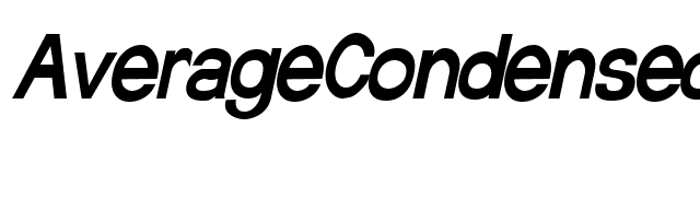 AverageCondensed Italic font preview