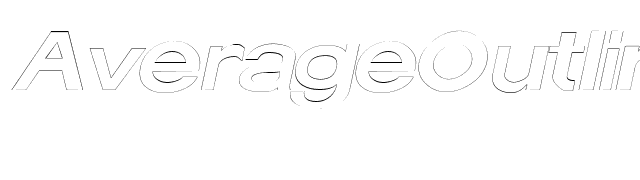 AverageOutline Italic font preview