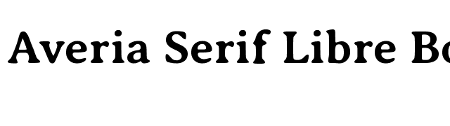 Averia Serif Libre Bold font preview