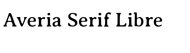 Averia Serif Libre font preview