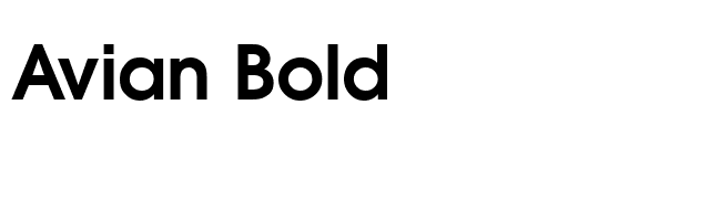 Avian Bold font preview
