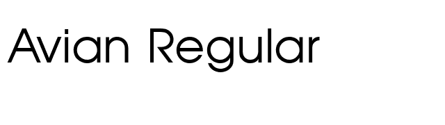 Avian Regular font preview