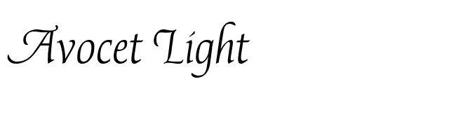 Avocet Light font preview