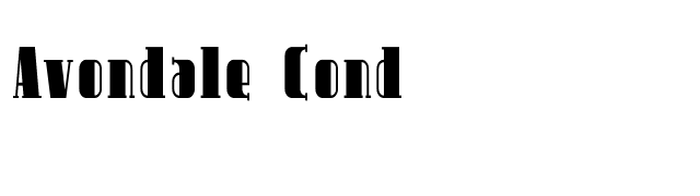 Avondale Cond font preview