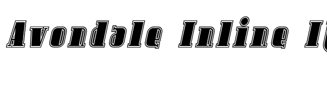 Avondale Inline Italic font preview
