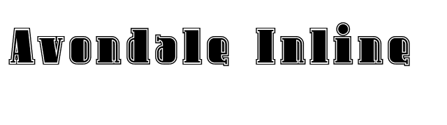 Avondale Inline font preview