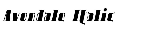 Avondale Italic font preview