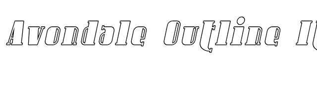 Avondale Outline Italic font preview